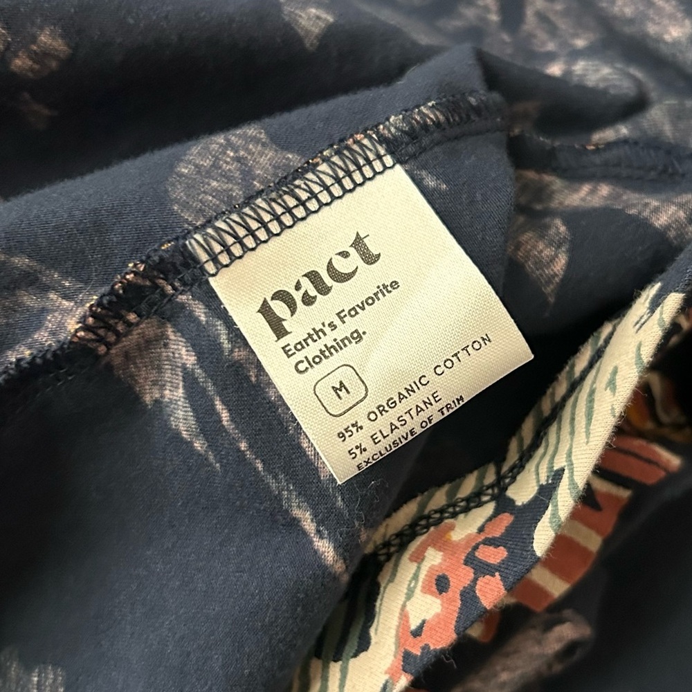 Pact Floral Print Fit n’ Flare Strappy Midi Dress in Blue Sz M - Picture 8 of 8